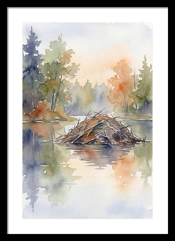 Beaver Lodge At Dusk