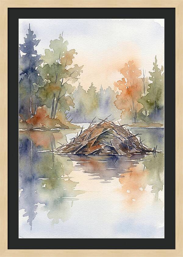 Beaver Lodge At Dusk