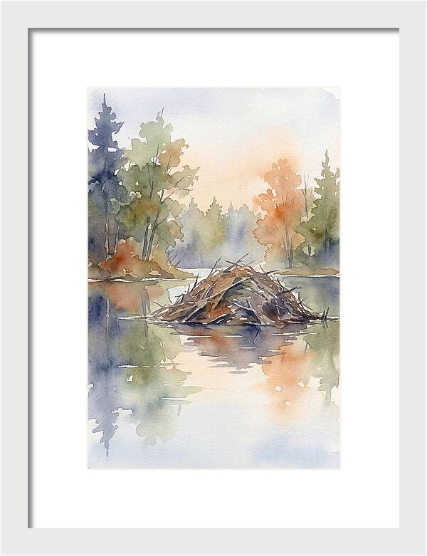 Beaver Lodge At Dusk