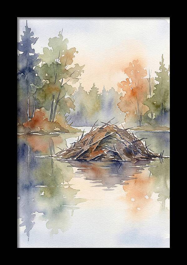 Beaver Lodge At Dusk