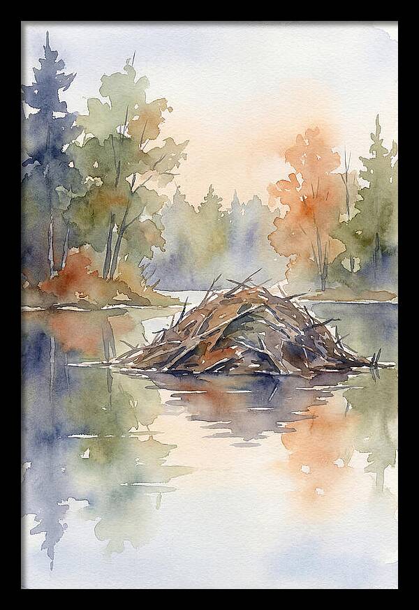 Beaver Lodge At Dusk