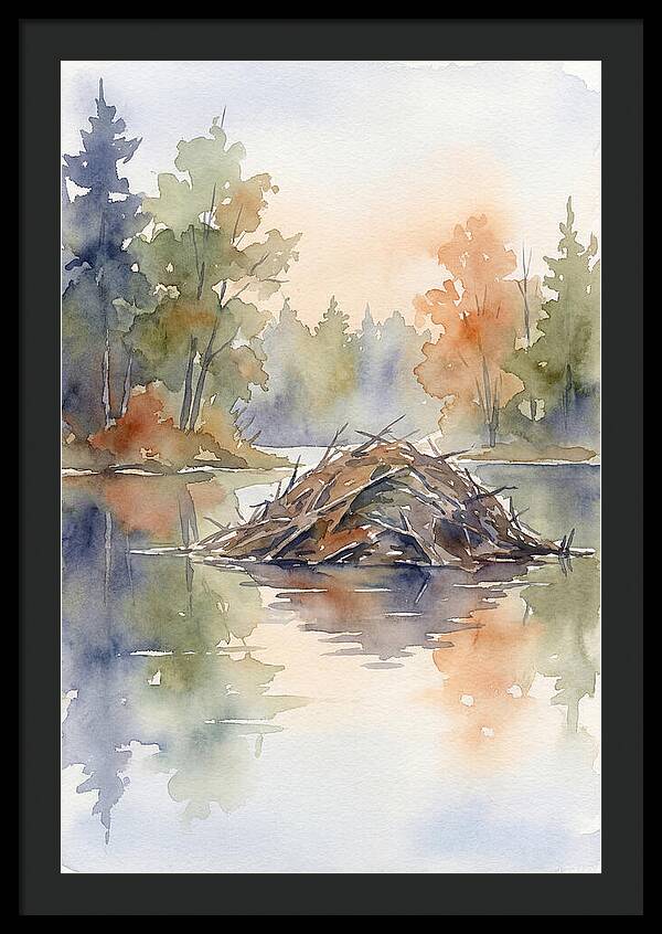 Beaver Lodge At Dusk