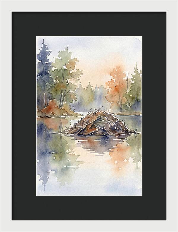 Beaver Lodge At Dusk