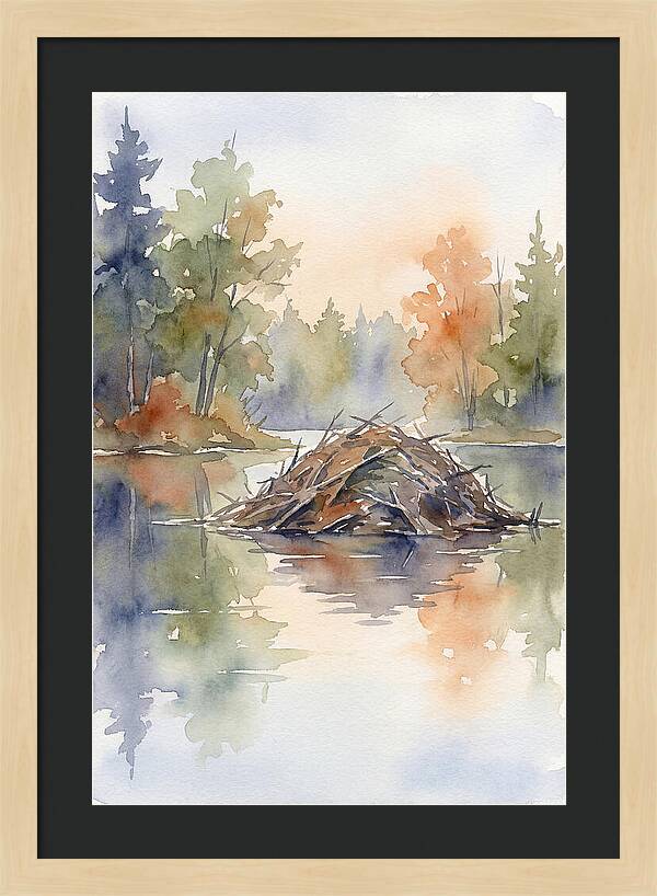 Beaver Lodge At Dusk