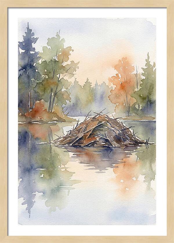 Beaver Lodge At Dusk