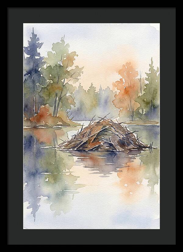 Beaver Lodge At Dusk