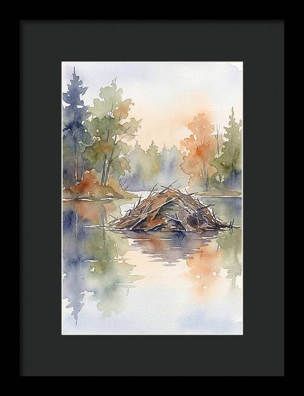 Beaver Lodge At Dusk