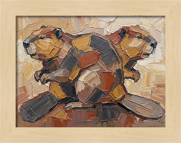 Beavers In Abstract Harmony