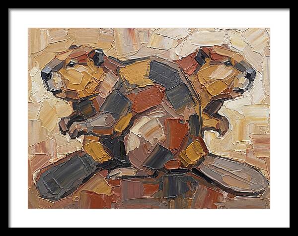 Beavers In Abstract Harmony