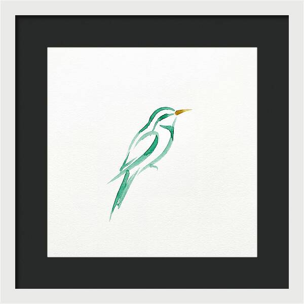 Bee Eater In Minimalist Style