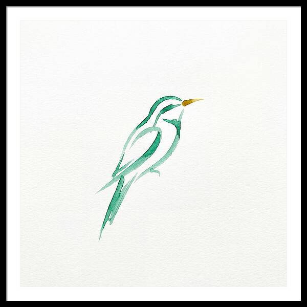 Bee Eater In Minimalist Style
