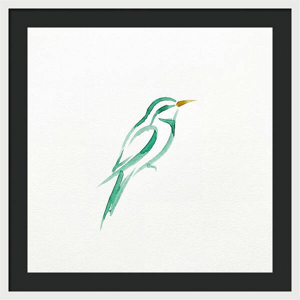 Bee Eater In Minimalist Style