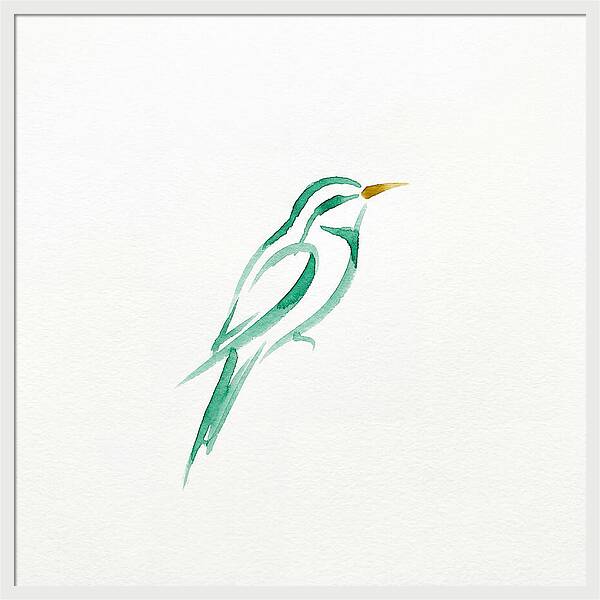 Bee Eater In Minimalist Style