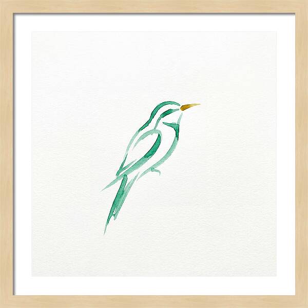 Bee Eater In Minimalist Style