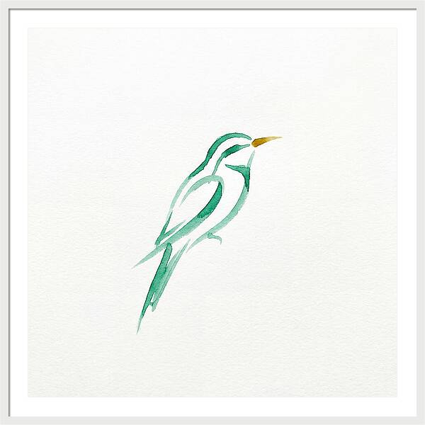 Bee Eater In Minimalist Style