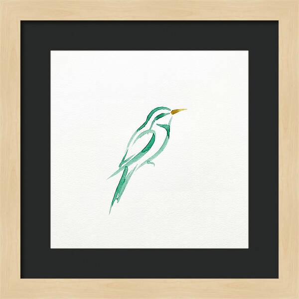 Bee Eater In Minimalist Style