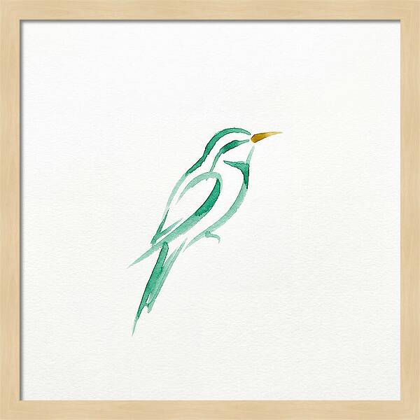 Bee Eater In Minimalist Style