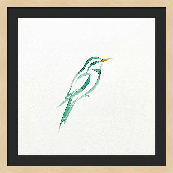 Bee Eater In Minimalist Style