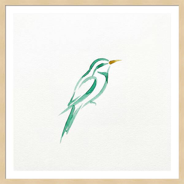 Bee Eater In Minimalist Style