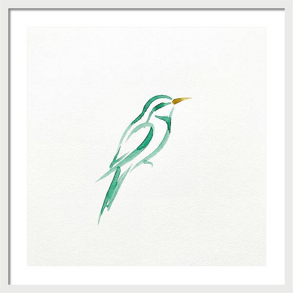 Bee Eater In Minimalist Style