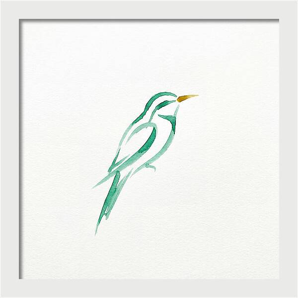 Bee Eater In Minimalist Style