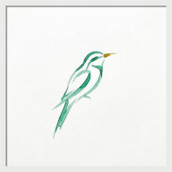Bee Eater In Minimalist Style
