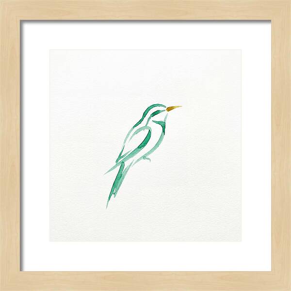 Bee Eater In Minimalist Style