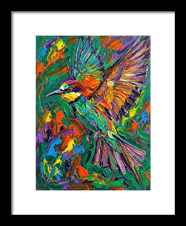 Bee Eater In Vibrant Flight