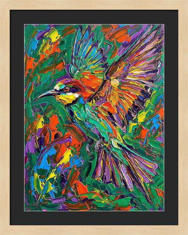 Bee Eater In Vibrant Flight