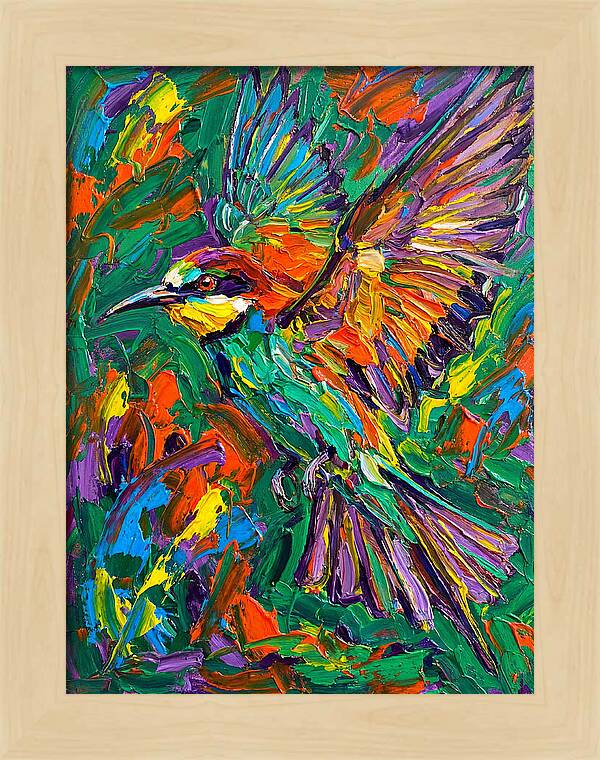 Bee Eater In Vibrant Flight