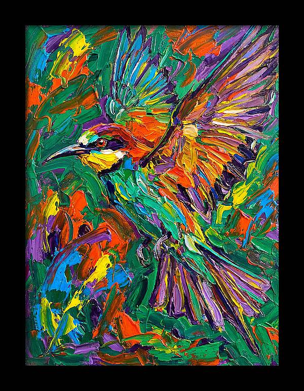 Bee Eater In Vibrant Flight