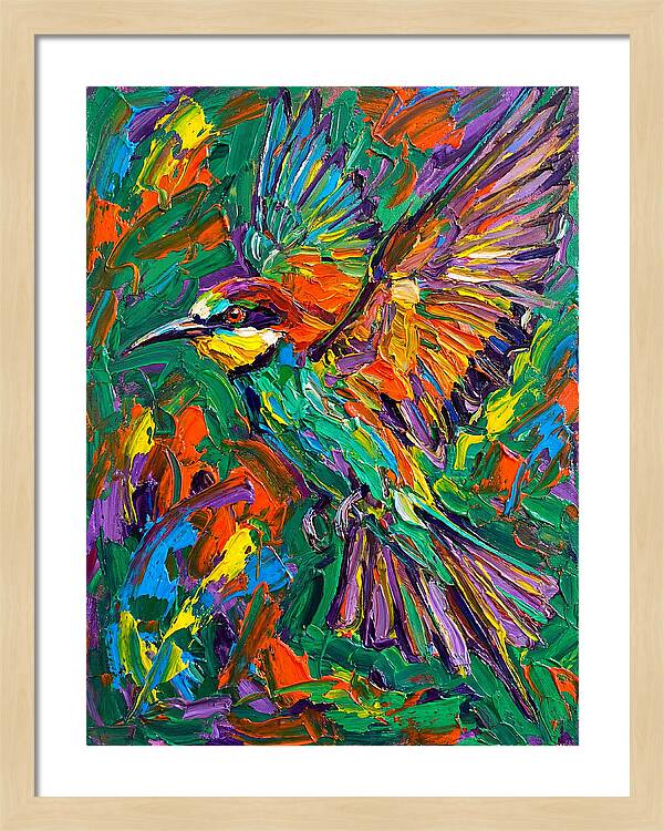 Bee Eater In Vibrant Flight