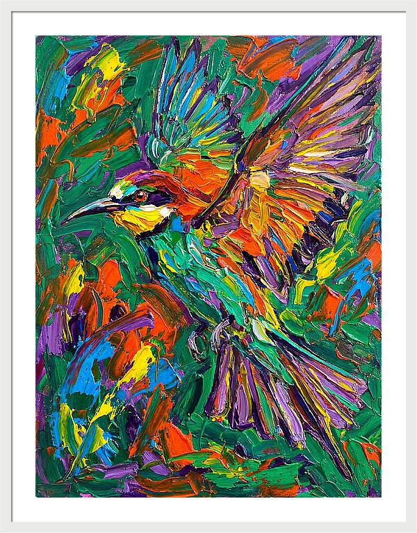 Bee Eater In Vibrant Flight