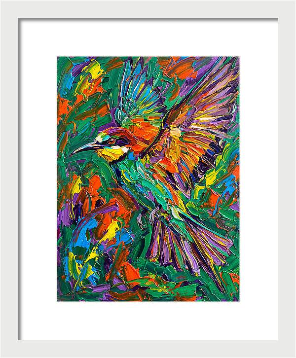 Bee Eater In Vibrant Flight