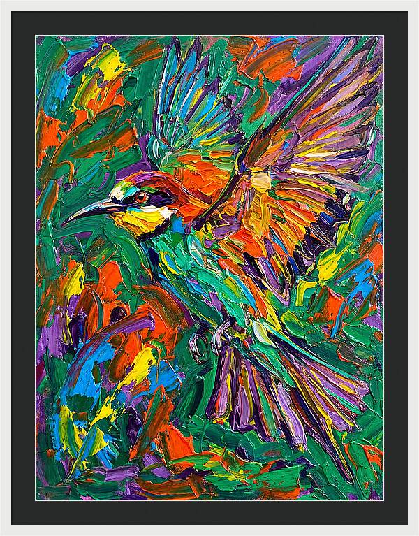 Bee Eater In Vibrant Flight