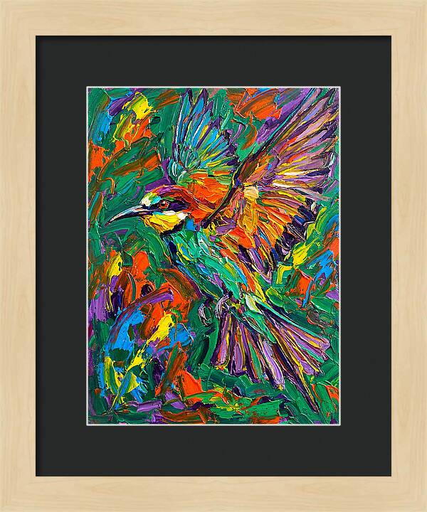 Bee Eater In Vibrant Flight