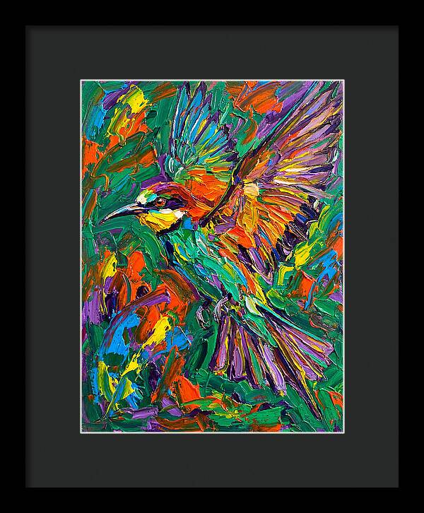 Bee Eater In Vibrant Flight