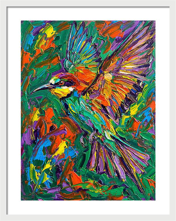 Bee Eater In Vibrant Flight