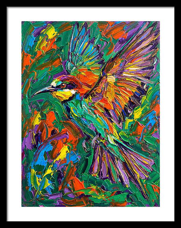 Bee Eater In Vibrant Flight