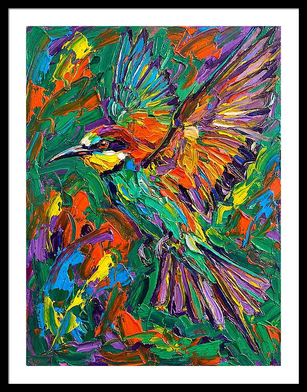 Bee Eater In Vibrant Flight