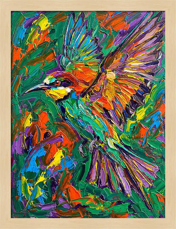 Bee Eater In Vibrant Flight