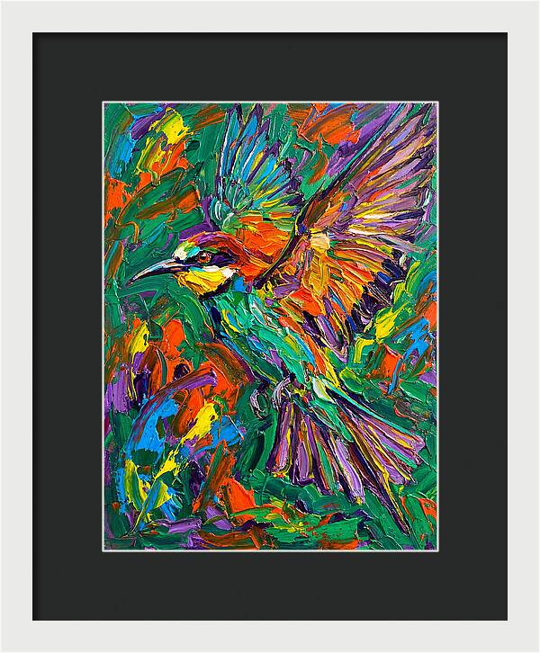 Bee Eater In Vibrant Flight