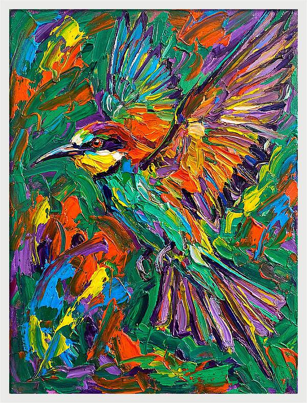 Bee Eater In Vibrant Flight