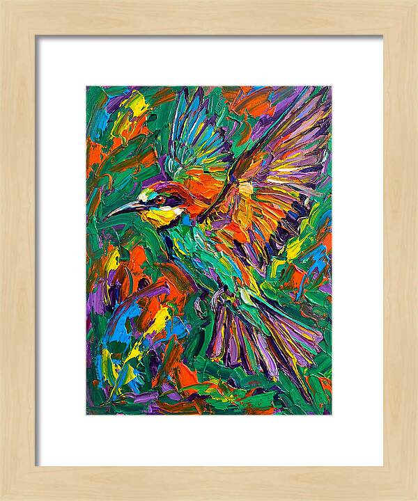 Bee Eater In Vibrant Flight