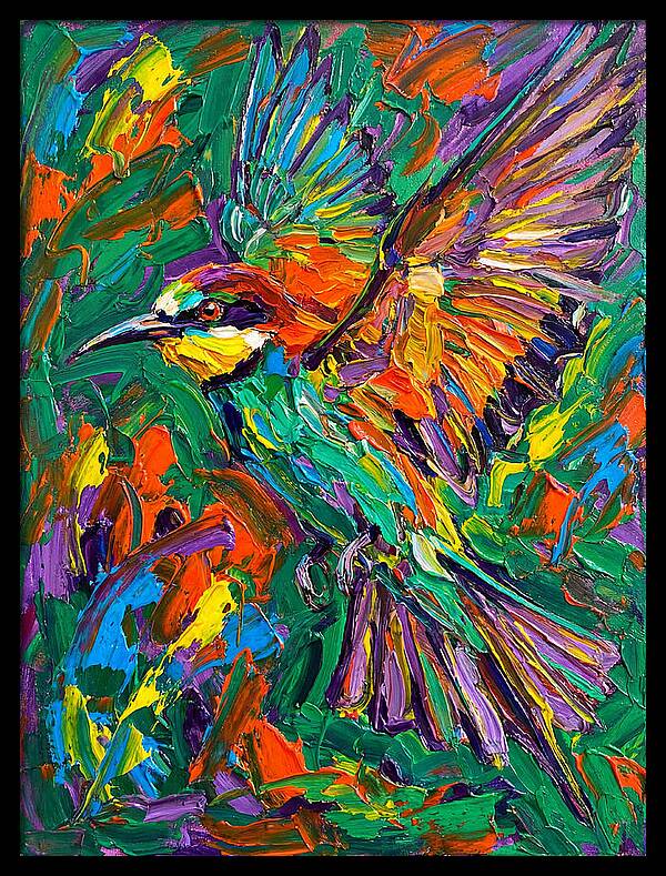 Bee Eater In Vibrant Flight