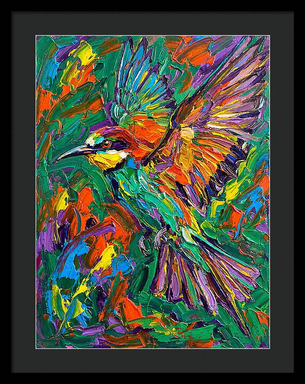 Bee Eater In Vibrant Flight