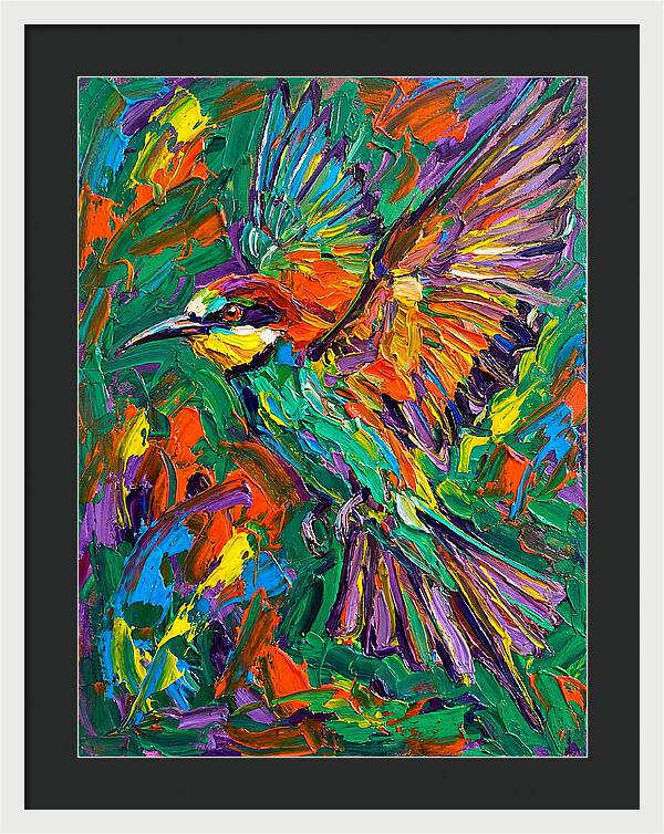 Bee Eater In Vibrant Flight
