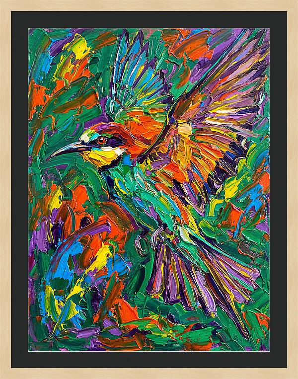 Bee Eater In Vibrant Flight