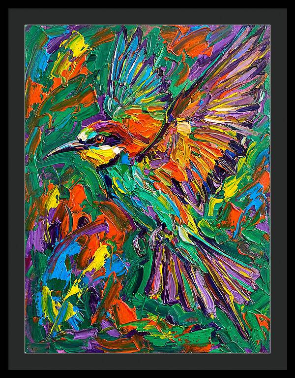Bee Eater In Vibrant Flight