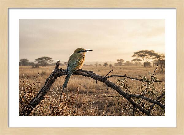 Bee Eater Perched At Dawn